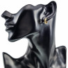 ∅13mm x 4mm Oorringen Unisex - Verguld RVS - Oorbellen met Zand-Design