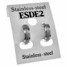 ∅13mm x 4mm Oorringen Unisex - Gepolijst RVS Oorbellen met Zand-Design