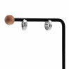 ∅13mm x 4mm Oorringen Unisex - Gepolijst RVS Oorbellen met Zand-Design