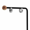 ∅13mm x 4mm Oorringen met Streep Unisex - Zand-Design - Gepolijst RVS