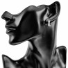 ∅13mm x 4mm Oorringen met Twee Groeven Unisex - Zand-Design - RVS