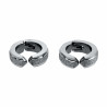 ∅13mm x 4mm Klem Oorringen Unisex Zand-Design RVS - Geen Gaatje Nodig