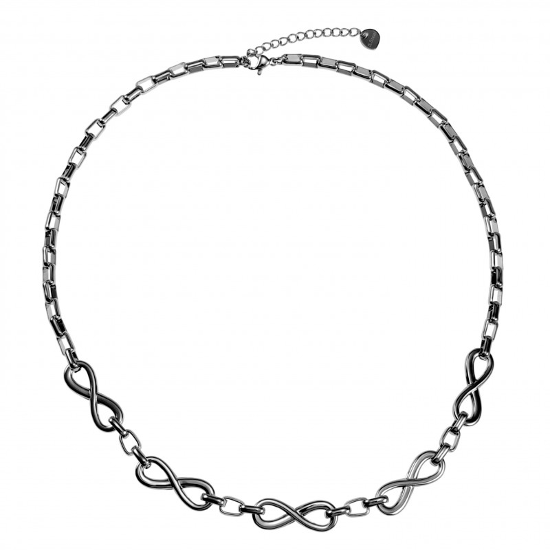 47cm Oneindigheid Ketting Dames - RVS Verstelbaar Anker Schakelketting 47cm Oneindigheid Ketting Dames - RVS Verstelbaar Anker Schakelketting
