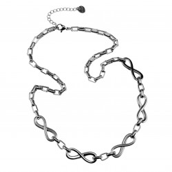 47cm Oneindigheid Ketting Dames - RVS Verstelbaar Anker Schakelketting