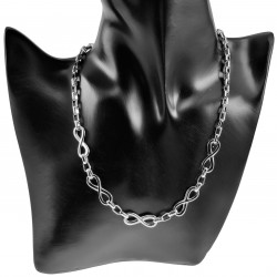 47cm Oneindigheid Ketting Dames - RVS Verstelbaar Anker Schakelketting