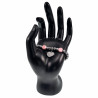Kralen Armband Dames Gepolijst RVS - Roze Armband met Hart Hanger