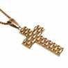 Kruis Hanger Heren - Verguld RVS - Kruishanger met Horlogebanddetail