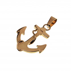 Anker Hanger Heren - Verguld RVS - Nautische Hanger - Ankerhanger