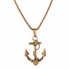 Anker Hanger Heren - Verguld RVS - Nautische Hanger - Ankerhanger