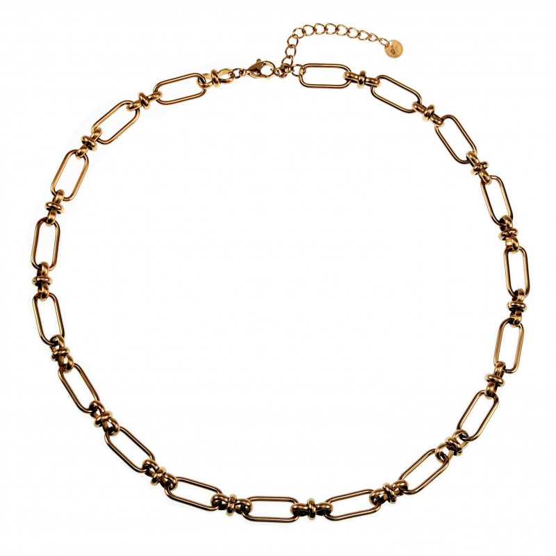 50cm Ketting Dames - RVS 14K Goud Plated - Ovale Schakel - Verstelbaar 50cm Ketting Dames - RVS 14K Goud Plated - Ovale Schakel - Verstelbaar