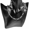 50cm Ketting Dames RVS 14K Wit Goud Plated Ovale Schakel - Verstelbaar