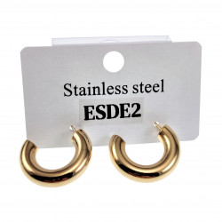 ∅20mm x 5mm Oorringen Dames - Open-Design - Verguld RVS - Oorbellen