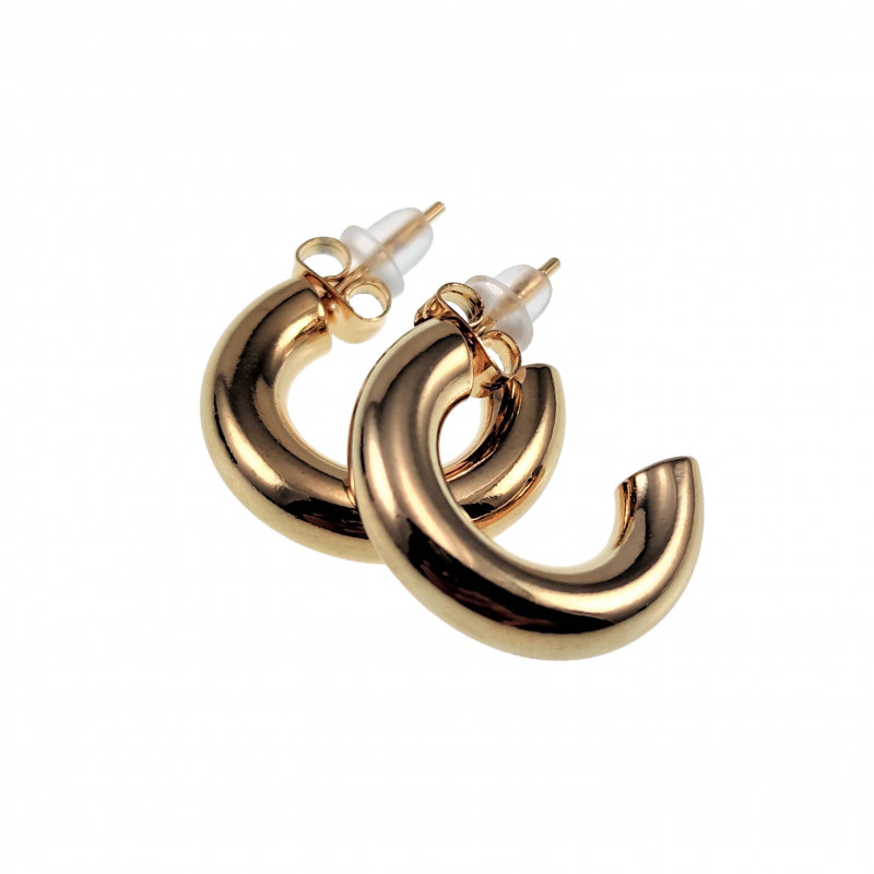 ∅20mm x 5mm Oorringen Dames - Open-Design - Verguld RVS - Oorbellen ∅20mm x 5mm Oorringen Dames - Open-Design - Verguld RVS - Oorbellen