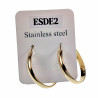 ∅28mm x 3mm Oorringen Dames - Gepolijst Verguld RVS -  Oorbellen