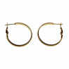 ∅28mm x 3mm Oorringen Dames - Gepolijst Verguld RVS -  Oorbellen