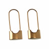 Oorbellen Dames - Hangslot-Design RVS 14K Goud Plated Speld Oorbellen
