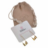 Oorbellen Dames - Hangslot-Design RVS 14K Goud Plated Speld Oorbellen