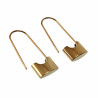 Oorbellen Dames - Hangslot-Design RVS 14K Goud Plated Speld Oorbellen