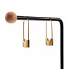 Oorbellen Dames - Hangslot-Design RVS 14K Goud Plated Speld Oorbellen