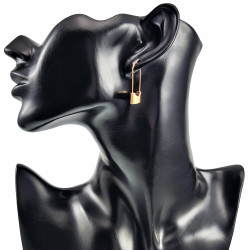 Oorbellen Dames - Hangslot-Design RVS 14K Goud Plated Speld Oorbellen