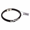 Armband Heren Donkerbruin Leren - RVS Symbool Oneindigheid
