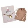 Dames - RVS 14K Goud Plated - Paperclipschakels Armband met Hangslot