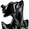 Ø14mm x 2mm Oorringen Unisex -  Love-Design - RVS Gold Plated - Oorbellen met Staafhanger