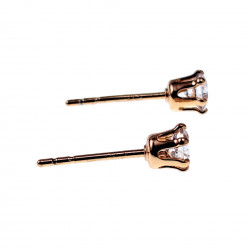 5mm Oorknoppen - Roségold Plated - Ronde Oorbellen met Zirkoniasteen