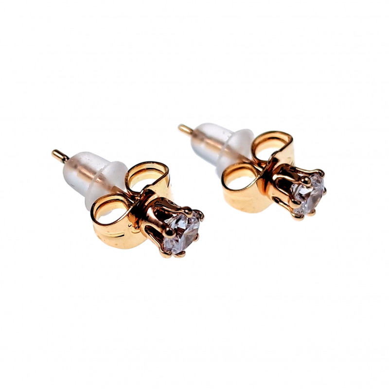 5mm Oorknoppen - Roségold Plated - Ronde Oorbellen met Zirkoniasteen 5mm Oorknoppen - Roségold Plated - Ronde Oorbellen met Zirkoniasteen