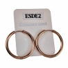 Ø30mm x 3mm Oorbellen Dames - Roségoudkleurig Verguld RVS - Oorringen