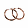 Ø30mm x 3mm Oorbellen Dames - Roségoudkleurig Verguld RVS - Oorringen