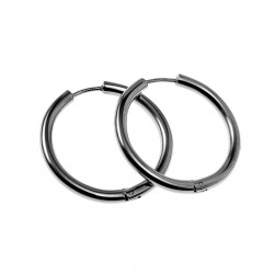 ∅30mm x 3mm Oorbellen Dames - Gepolijst RVS - Oorringen