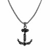 60cm Jasseron Ketting + Anker Hanger Heren RVS Nautische Hanger Ketting