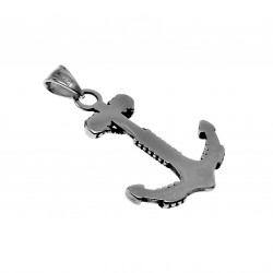 60cm Jasseron Ketting + Anker Hanger Heren RVS Nautische Hanger Ketting