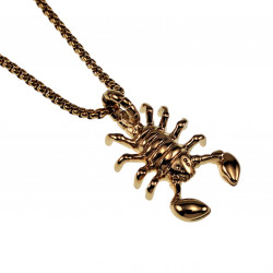 40mm x 21mm Schorpioen  Hanger Unisex - Verguld RVS - Sterrenbeeld