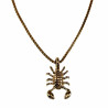 60cm x 3mm Jasseron Ketting + Schorpioen Hanger Unisex - Verguld RVS -  Sterrenbeeld Ketting Dames - Heren