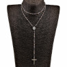 4mm Rozenkrans Ketting Unisex - Bicolor - Goudkleur-Zilverkleur RVS - Kralen Ketting Dames - Heren