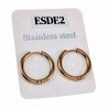 ∅18mm x 2,5mm Oorringen Unisex - Verguld RVS - Oorbellen Dames - Heren