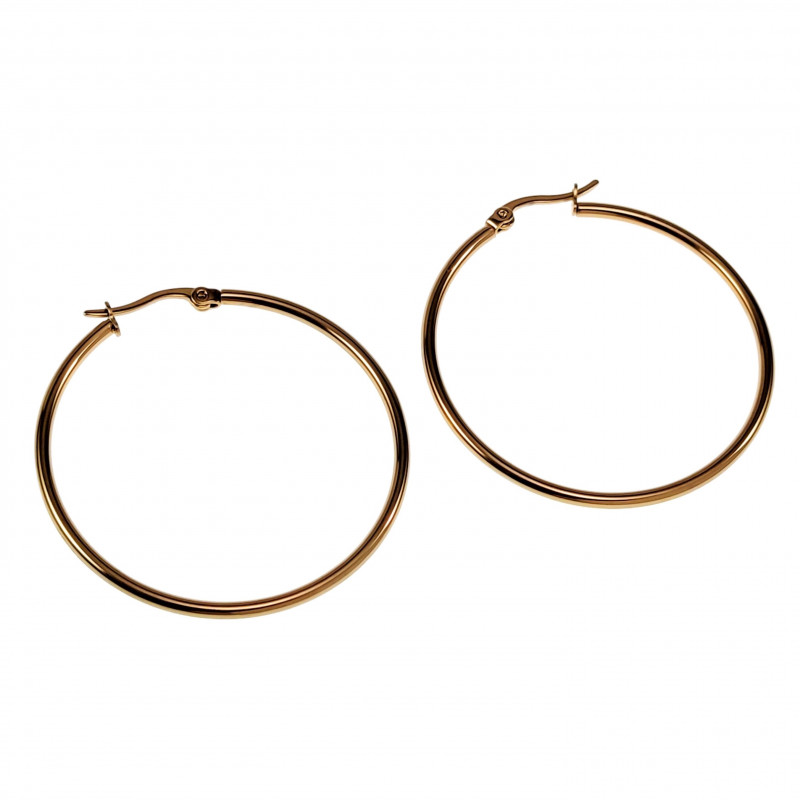 ∅45mm x 2mm Oorringen Unisex - RVS - Oorbellen Dames - Heren