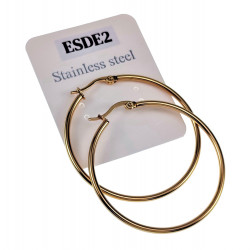 ∅35mm x 2mm Oorringen Dames - Verguld RVS - Oorbellen