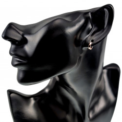 ∅14mm x 3mm Oorringen Dames - Roségoud Verguld - Oorbellen XUPING
