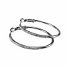 ∅40mm x 2,5mm Oorringen Dames - Gepolijst RVS - Oorbellen mes strass