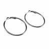 ∅40mm x 2,5mm Oorringen Dames - Gepolijst RVS - Oorbellen mes strass