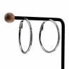 ∅40mm x 2,5mm Oorringen Dames - Gepolijst RVS - Oorbellen mes strass