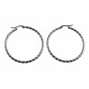 ∅40mm x 2,5mm Oorringen Dames - RVS - Gedraaide Oorbellen