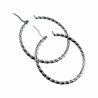 ∅40mm x 2,5mm Oorringen Dames - RVS - Gedraaide Oorbellen