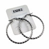 ∅40mm x 2,5mm Oorringen Dames - RVS - Gedraaide Oorbellen