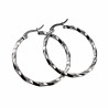 ∅35mm x 2,5mm Oorringen Dames - RVS - Gedraaide Oorbellen