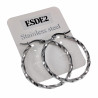 ∅35mm x 2,5mm Oorringen Dames - RVS - Gedraaide Oorbellen