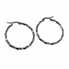 ∅35mm x 2,5mm Oorringen Dames - RVS - Gedraaide Oorbellen